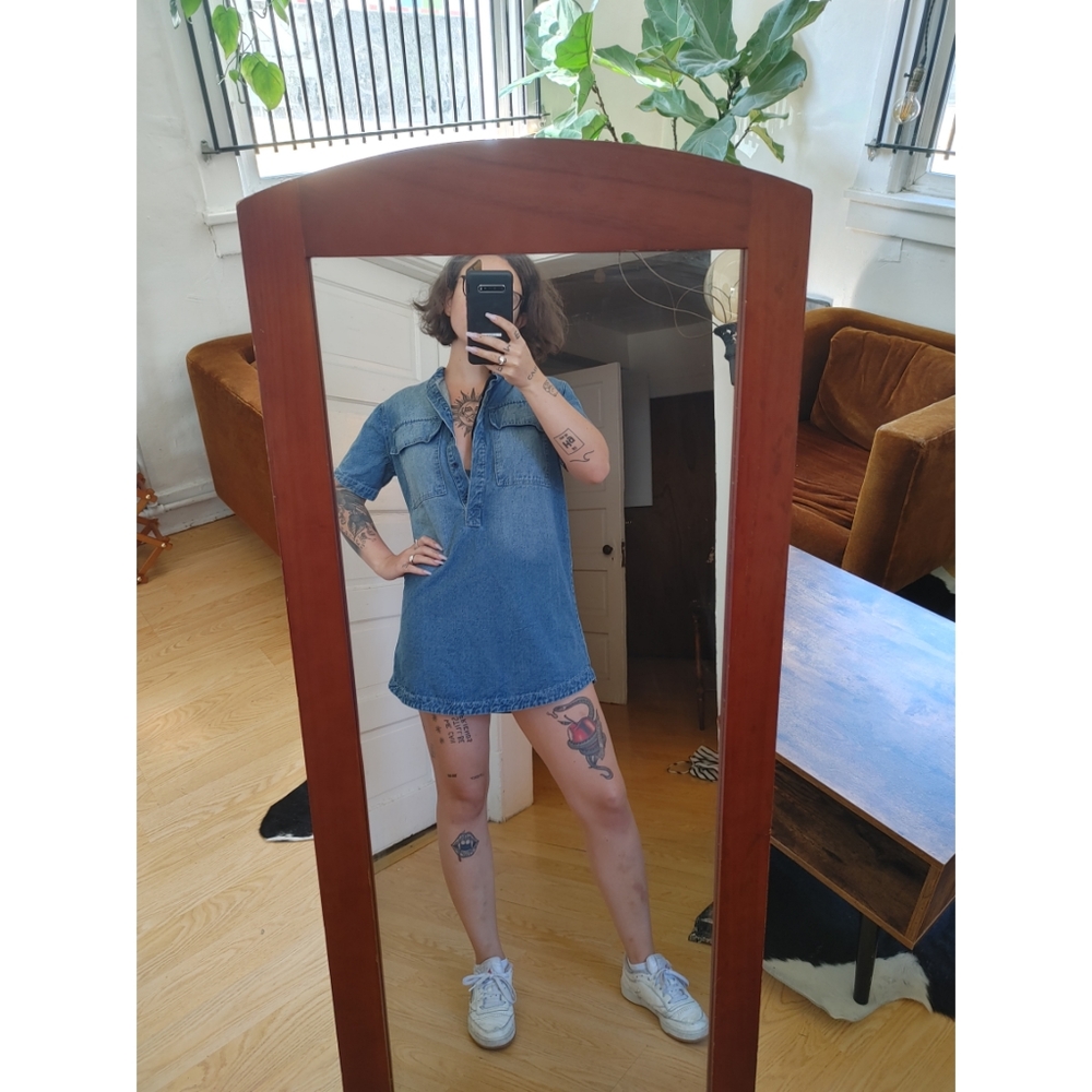 Denim mini dress